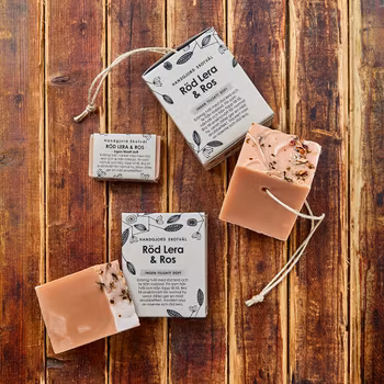 Röd Lera & Ros- ingen tillsatt doft, Ekotvål