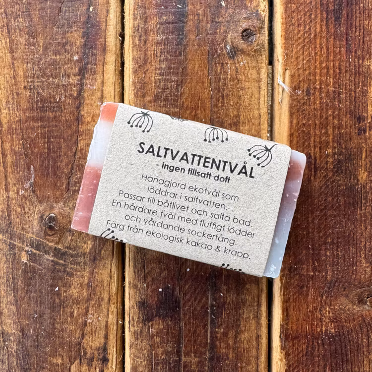 Saltvattentvål 40 g med etikett