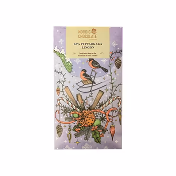 Pepparkaka & Lingon 65% mörk choklad - Nordic Chocolate