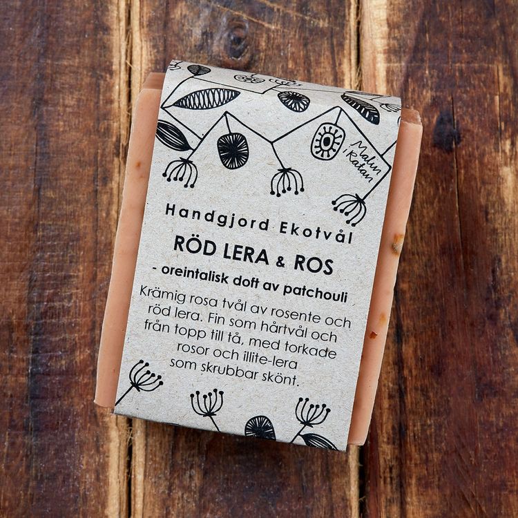 Handmade Eco Soap Red Clay & Rose - oriental scent of patchouli