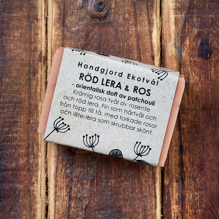 Handmade Eco Soap Red Clay & Rose - oriental scent of patchouli