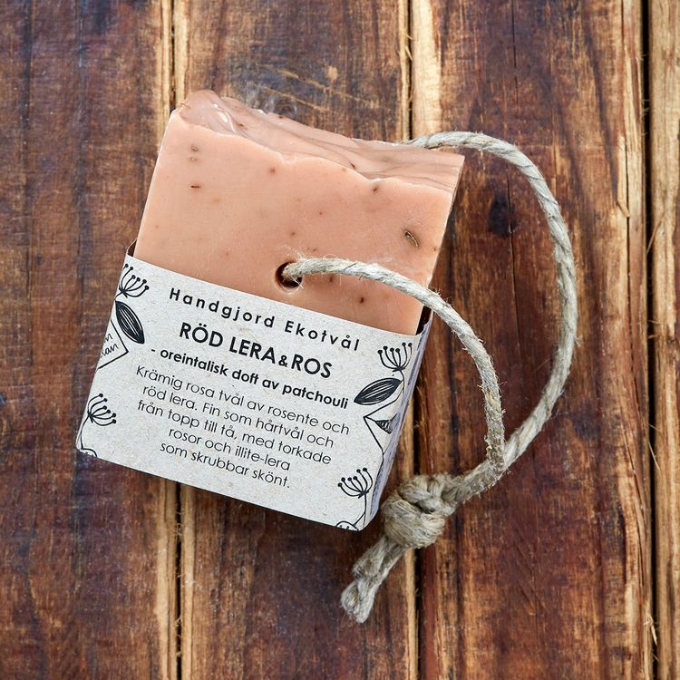 Handmade Eco Soap Red Clay & Rose - oriental scent of patchouli