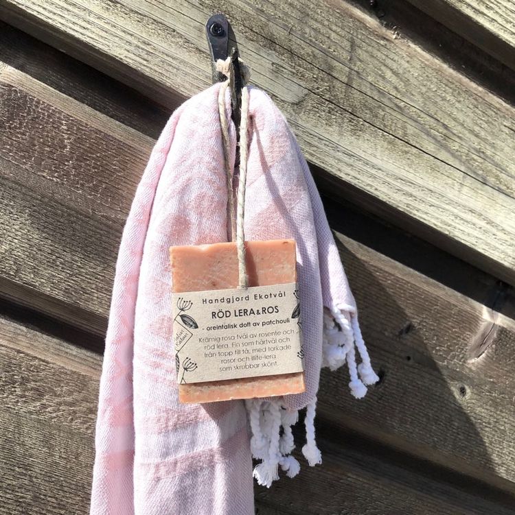 Handmade Eco Soap Red Clay & Rose - oriental scent of patchouli