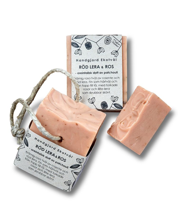 Handmade Eco Soap Red Clay & Rose - oriental scent of patchouli