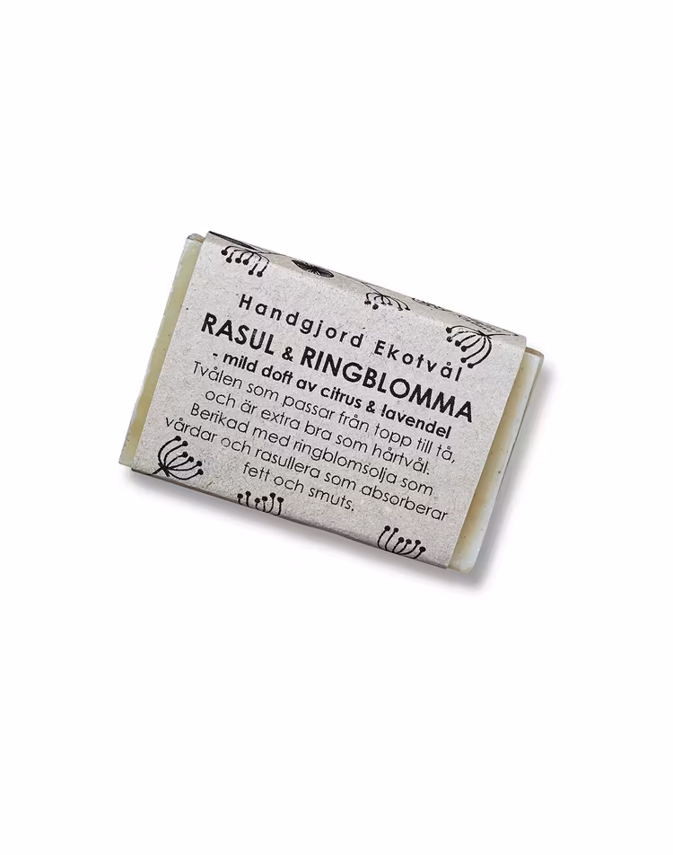 Handmade Eco Soap Rhassoul & Calendula - gentle scent of citrus & lavender