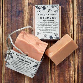 Handmade Eco Soap Red Clay & Rose - unscented