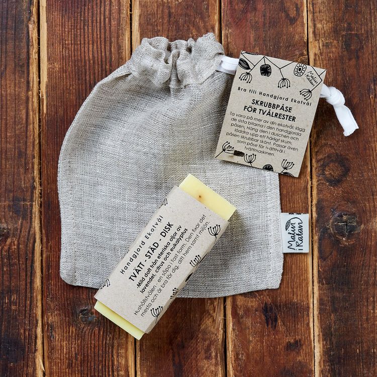 Scrubbing bag for soap scraps