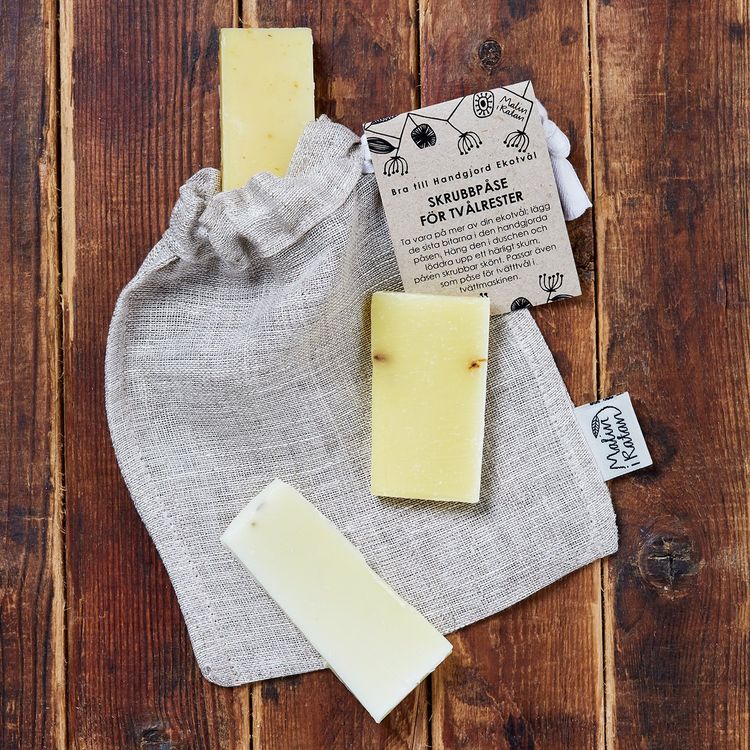 Scrubbing bag for soap scraps