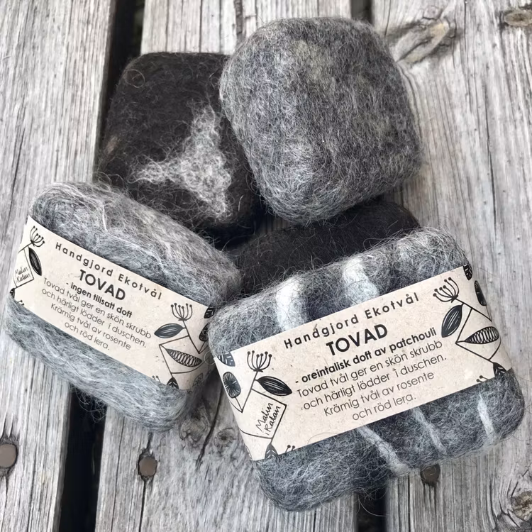 Felted soap