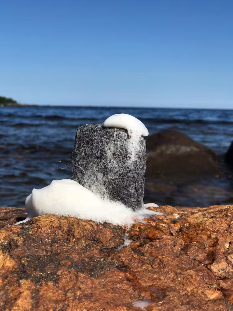 Felted soap
