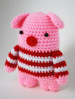 Polkagris virkmönster amigurumi