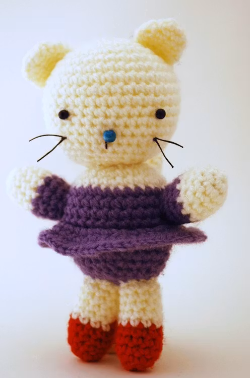 Kattflicka virkmönster amigurumi