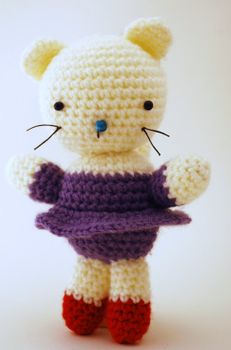 Kattflicka virkmönster amigurumi
