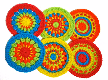 Koppunderlägg "Mandala" virkmönster