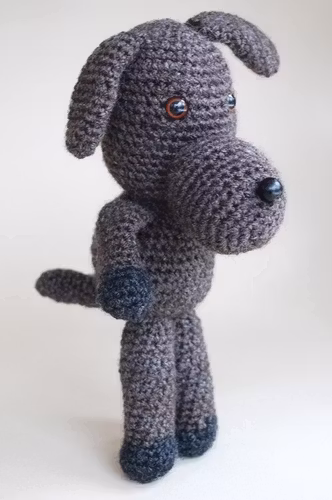 Hunden Bruno virkmönster amigurumi