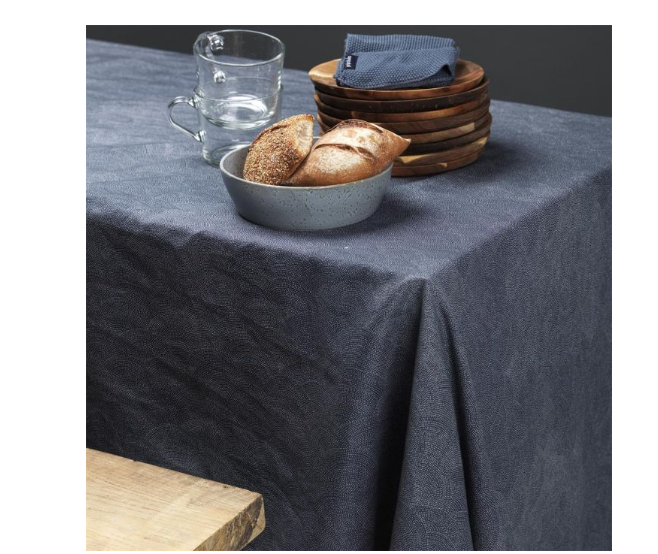 Duk I Linne/Bomull Ombre Blue