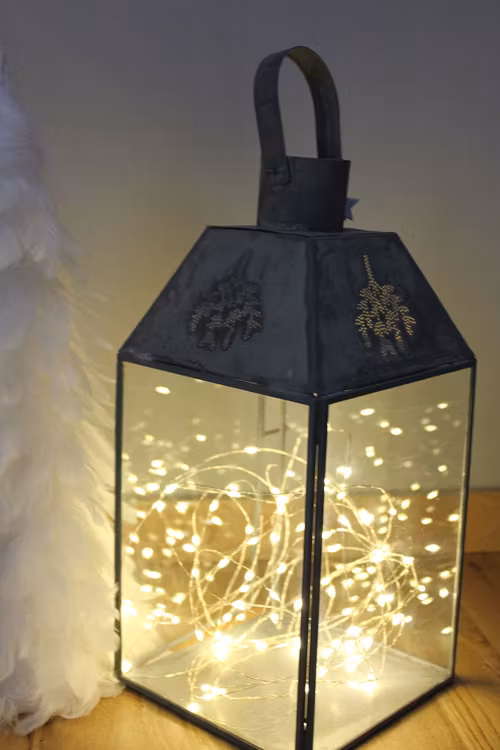 Microslinga LED 80 lampor silver