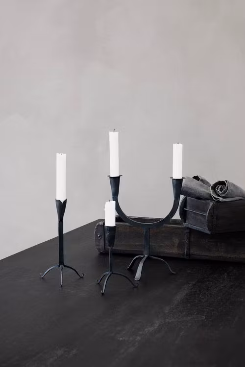 Ljusstake, Farm, Matt järn/Svart House Doctor