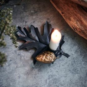 Ljusstake, Leaf, Svart