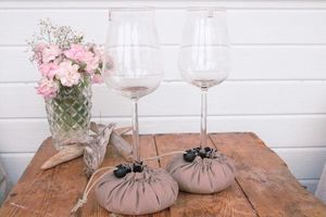 Vinglashållare Beige - Vingel