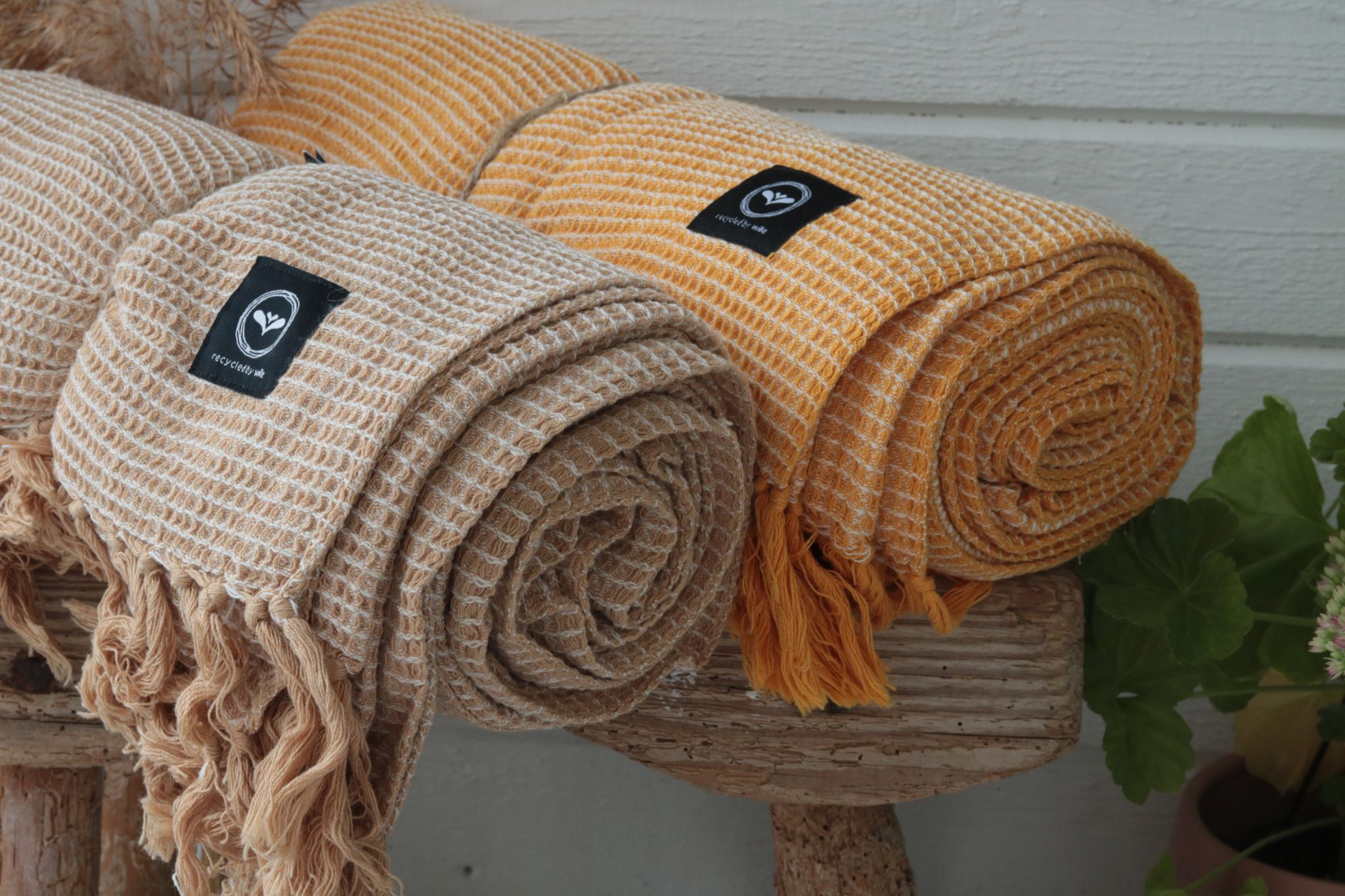 Pläd gul - Wasa Ekotextil