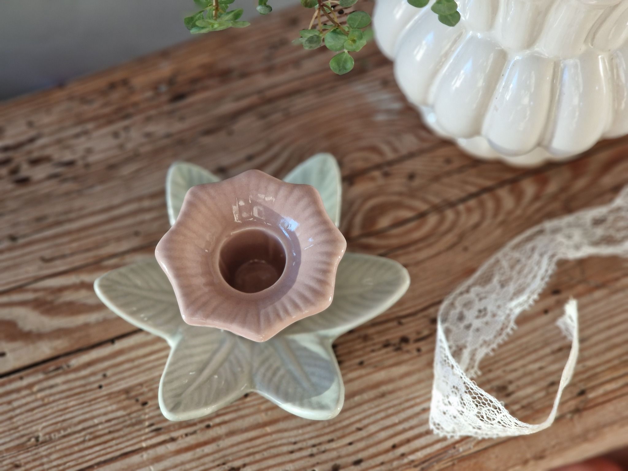 Ljusstake Grön/Rosa - Mitt & Ditt