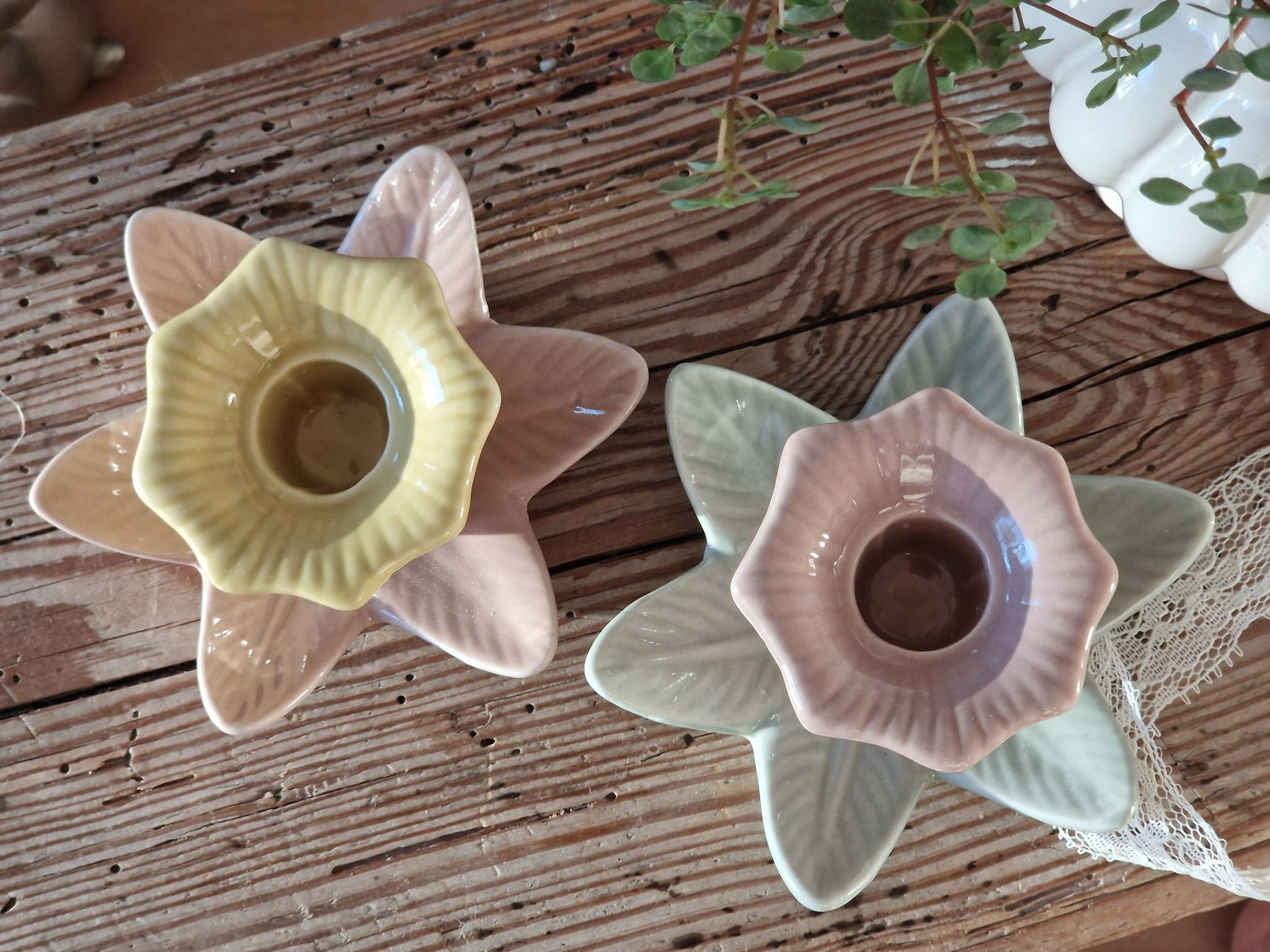 Ljusstake Rosa/Gul - Mitt & Ditt