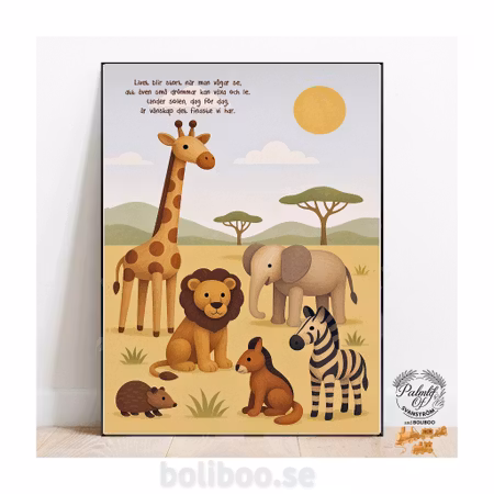 Poster Safari, små drömmar - DIGITAL PRODUKT