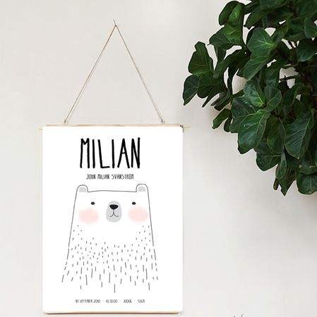 Födelseposter/doptavla/namntavla Isbjörn