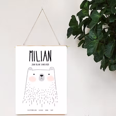 Födelseposter/doptavla/namntavla Isbjörn