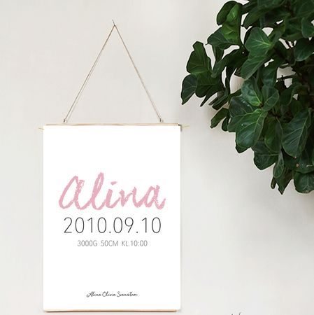 Födelseposter/doptavla/namntavla Alina
