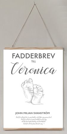 Fadderbrev, dopbrev Små fötter