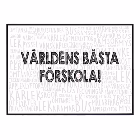 Poster världens bästa förskola