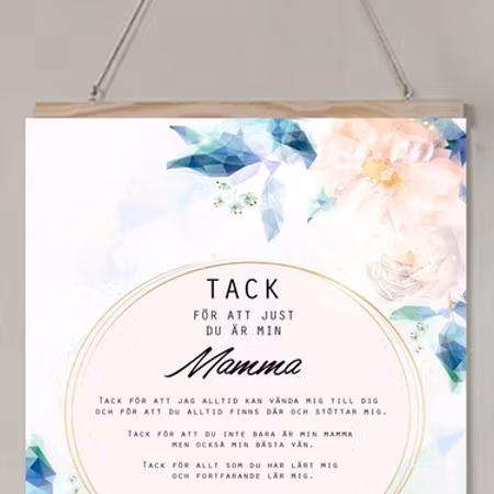 Tavla till mamma - Tack mamma