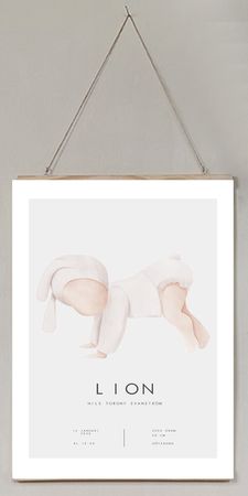 Födelseposter/doptavla/namntavla Cute baby