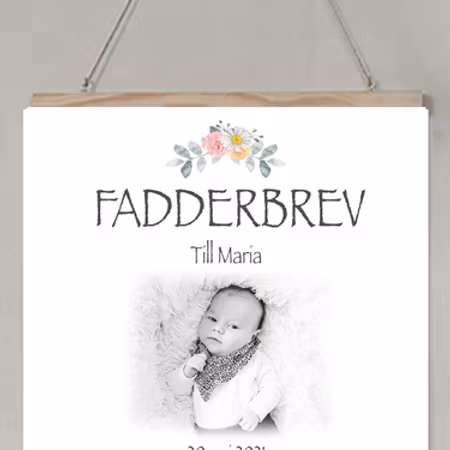 Fadderbrev, dopbrev värdefull