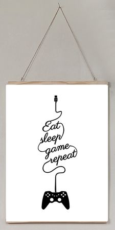 Poster Eat sleep game repeat