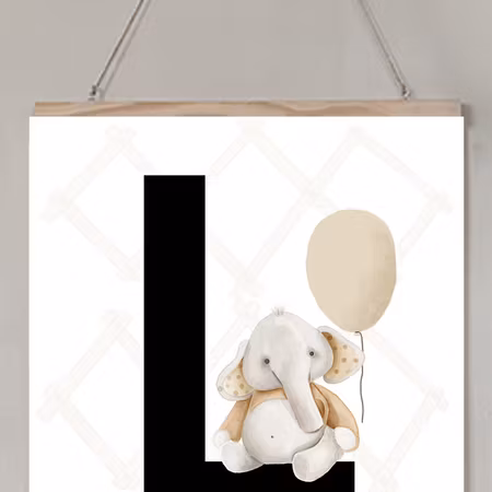 Födelseposter/doptavla/namntavla bokstavs födelseposter elefant