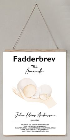 Fadderbrev, Baby in a hand