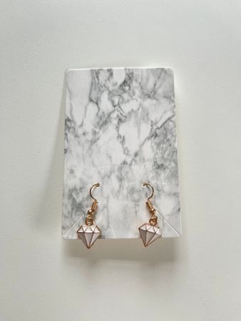 Diamant örhängen vit