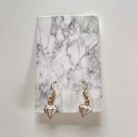 Diamant örhängen vit