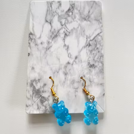 örhängen gummibjörn blå