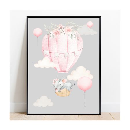 Barntavla Elefant and ballons