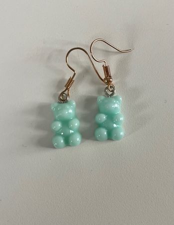 Örhängen gummibjörn turkos