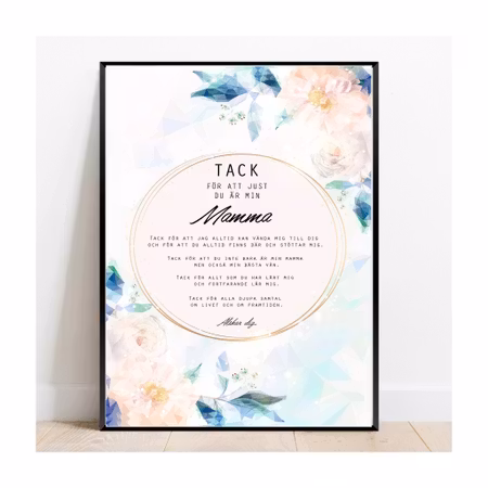 Tavla till mamma - Tack mamma