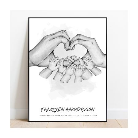 Familjetavla hands ♥