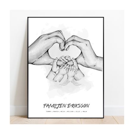 Familjetavla hands med änglabarn ♥