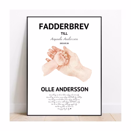 Fadderbrev, dopbrev Alltid här