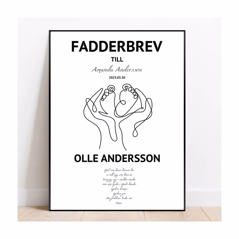 Fadderbrev, dopbrev Gud som haver barnen kär