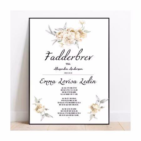 Fadderbrev Gloria